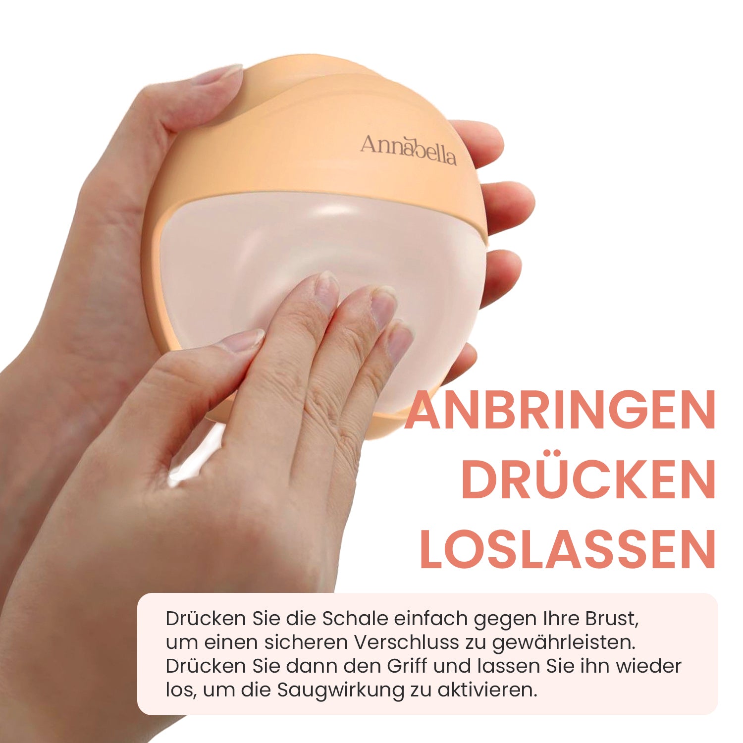 Freihändige tragbare manuelle Milchpumpe und Auffangbehälter