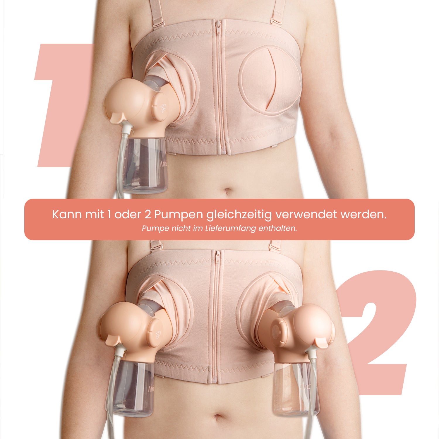 Annabella Double Electric Breast Pump with revolutionary Tongue-Simulating Technology Portable including Hands free pumping Bra